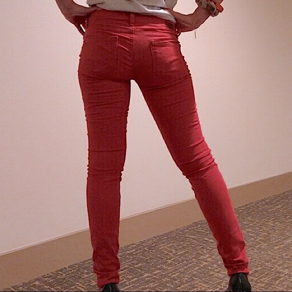 Paige Verdugo Ultra Skinny jeans Size 25 in Red - Picture 4 of 6